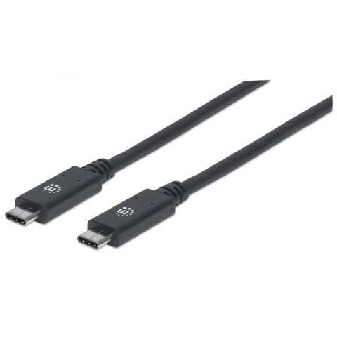 Kabel Manhattan USB-C 3.2 Gen2 M/M 1m. czarny Kabel Manhattan USB-C 3.2 Gen2 M/M 1m. czarny