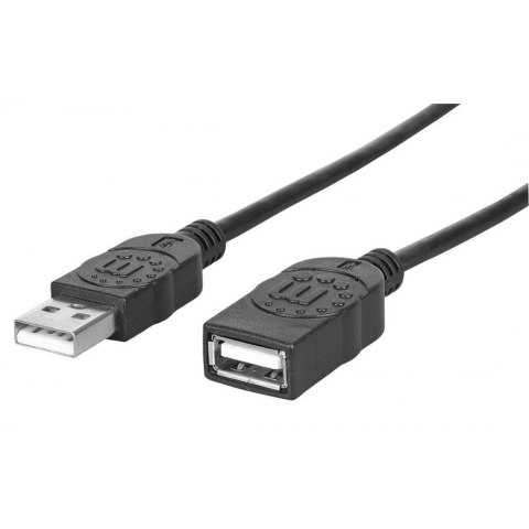 Kabel / Przedłużacz Manhattan USB 2.0 A-A M/F 1m czarny Kabel / Przedłużacz Manhattan USB 2.0 A-A M/F 1m czarny