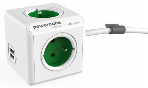 Przedłużacz allocacoc PowerCube Extended USB 2402GN/FREUPC (1,5m; kolor zielony) Przedłużacz allocacoc PowerCube Extended USB 2402GN/FREUPC (1,5m; kolor zielony)