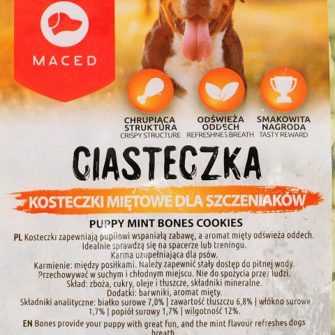 Maced Ciastka Miętowe Kosteczki - przysmak dla psa - 1kg Maced Ciastka Miętowe Kosteczki - przysmak dla psa - 1kg
