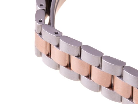 Bransoletka pasek Xiaomi Mi Band 3/ Xiaomi Mi Band 4 - srebrno rose gold