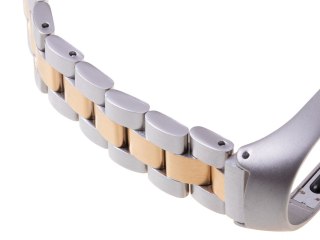 Bransoletka pasek Xiaomi Mi Band 3/ Xiaomi Mi Band 4 - srebrno złota