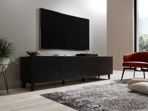 Szafka RTV ETNA 200x42x52 czarny mat Szafka RTV ETNA 200x42x52 czarny mat