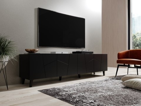 Szafka RTV ETNA 200x42x52 czarny mat Szafka RTV ETNA 200x42x52 czarny mat