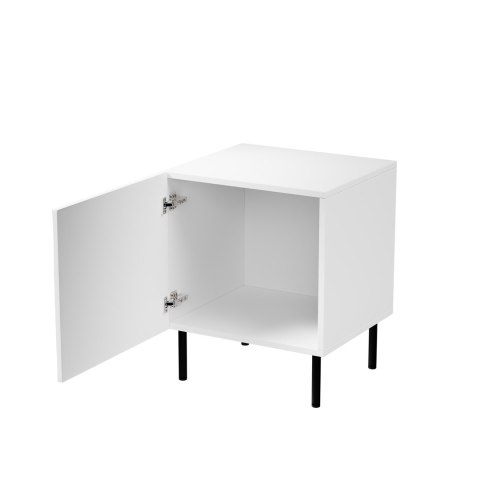 Szafka nocna 2szt. JUNGLE 53,5x40,5x44 biały mat + czarne nóżki Szafka nocna 2szt. JUNGLE 53,5x40,5x44 biały mat + czarne nóżki
