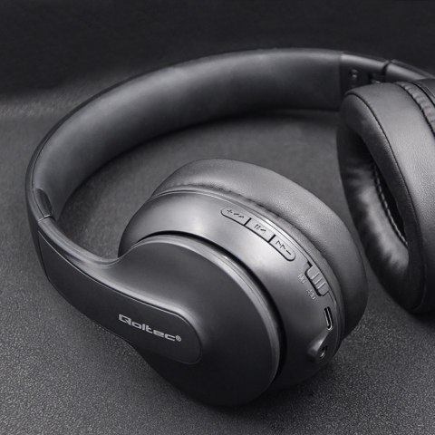 Qoltec Słuchawki bezprzewodowe Soundmasters z mikrofonem | BT 5.0 AB| Czarne Qoltec Słuchawki bezprzewodowe Soundmasters z mikrofonem | BT 5.0 AB| Czarne