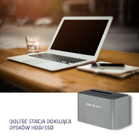 Qoltec Stacja dokująca dysków HDD/SSD | 2.5"/3.5" SATA | USB 3.0 Qoltec Stacja dokująca dysków HDD/SSD | 2.5"/3.5" SATA | USB 3.0
