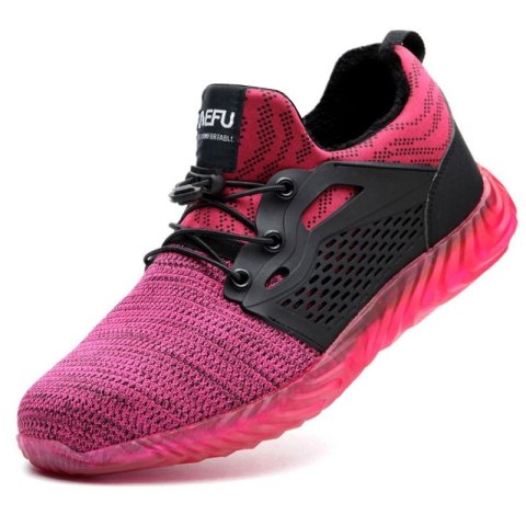 Buty BHP robocze "37" / 24cm - różowe