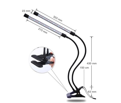 Lampa LED do uprawy roślin w domu lub gabinecie