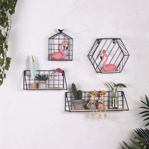 Półka ścienna styl LOFT 29,5 cm- czarna
