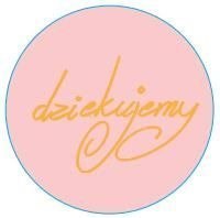 Ozdobne naklejki okrągłe Dziękujemy 500pcs — złoty napis