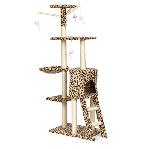 Drapak dla kota domek drzewo legowisko 138cm xl Panterka Drapak dla kota domek drzewo legowisko 138cm xl Panterka