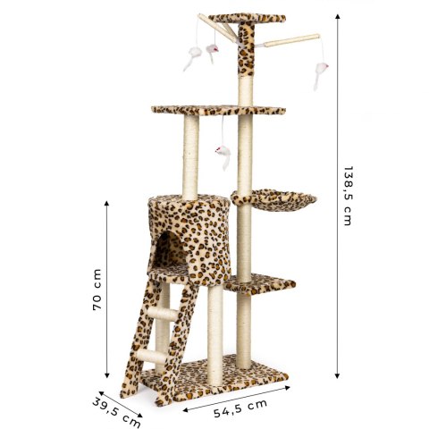 Drapak dla kota domek drzewo legowisko 138cm xl Panterka Drapak dla kota domek drzewo legowisko 138cm xl Panterka