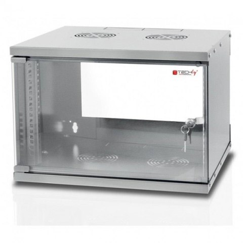 Szafa wisząca TechlyPro ECO 19" 9U/450mm zmontowana, szara Szafa wisząca TechlyPro ECO 19" 9U/450mm zmontowana, szara