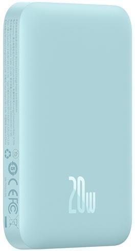 Baseus Magnetic Mini | Power Bank 6000mAh 20W z ładowaniem bezprzewodowym MagSafe BLUE Baseus Magnetic Mini | Power Bank 6000mAh 20W z ładowaniem bezprzewodowym MagSafe BLUE