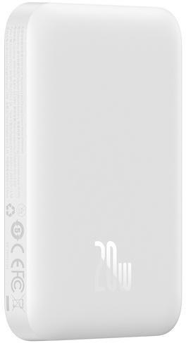 Baseus Magnetic Mini | Power Bank 6000mAh 20W z ładowaniem bezprzewodowym MagSafe WHITE Baseus Magnetic Mini | Power Bank 6000mAh 20W z ładowaniem bezprzewodowym MagSafe WHITE