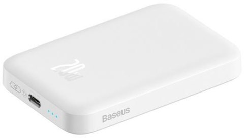 Baseus Magnetic Mini | Power Bank 6000mAh 20W z ładowaniem bezprzewodowym MagSafe WHITE Baseus Magnetic Mini | Power Bank 6000mAh 20W z ładowaniem bezprzewodowym MagSafe WHITE