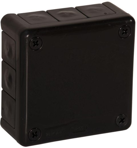 Puszka natynkowa pusta 12 wlotów VIPLAST VP-41 CZARNA IP55 98x98x42mm 041-05 Puszka natynkowa pusta 12 wlotów VIPLAST VP-41 CZARNA IP55 98x98x42mm 041-05