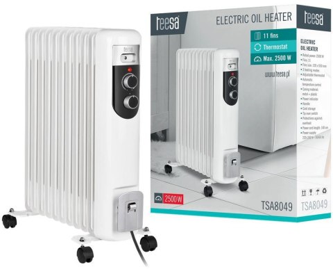 Grzejnik olejowy Teesa 2500W, 11 żeberek Grzejnik olejowy Teesa 2500W, 11 żeberek
