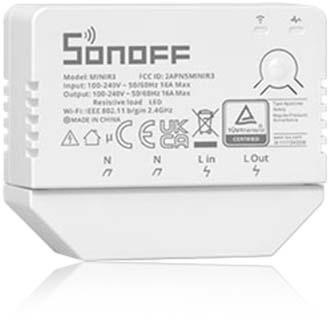 SONOFF Inteligentny przełącznik Wi-Fi 1-kanałowy MINIR-3 SONOFF Inteligentny przełącznik Wi-Fi 1-kanałowy MINIR-3