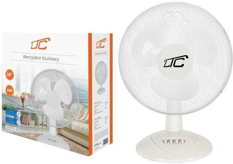 Wentylator biurkowy LTC WT03 40W 16 biały LXWT03 Wentylator biurkowy LTC WT03 40W 16 biały LXWT03