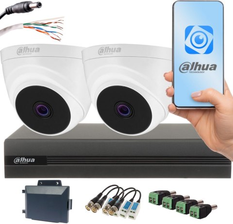 ZESTAW MONITORINGU DAHUA COOPER XVR 16CH+2 X KAMERA KOPUŁOWA 2MPX