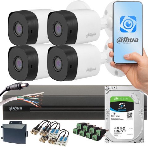 ZESTAW MONITORINGU DAHUA COOPER XVR 16CH+HDD+4 X KAMERA TUBA 2MPX ZESTAW MONITORINGU DAHUA COOPER XVR 16CH+HDD+4 X KAMERA TUBA 2MPX