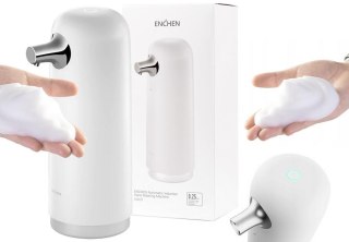 Bezdotykowe dozownik do mydła stojący Enchen 330 ml biały