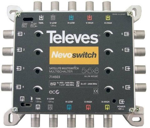 Multiswitch Televes Nevoswitch 5x5x8, ref. 714503 Multiswitch Televes Nevoswitch 5x5x8, ref. 714503