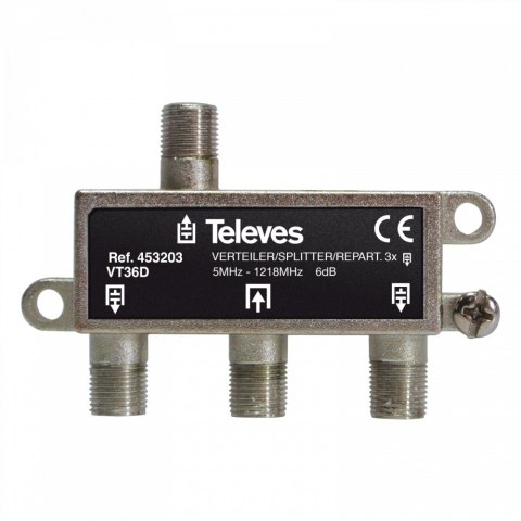 Rozgałęźnik antenowy rtv 3-drożny F3D 453203 TELEVES Rozgałęźnik antenowy rtv 3-drożny F3D 453203 TELEVES