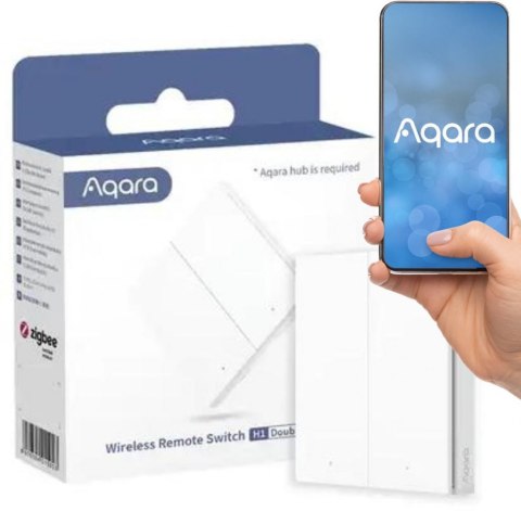 AQARA Przełącznik bezprzewodowy 2-przyciskowy WRS-R02 Homekit EU AQARA Przełącznik bezprzewodowy 2-przyciskowy WRS-R02 Homekit EU
