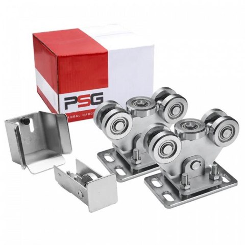 Pakiet wózków jezdnych PSG 60.00P.80 do bram przesuwnych do szyny 80x80x5 mm Pakiet wózków jezdnych PSG 60.00P.80 do bram przesuwnych do szyny 80x80x5 mm