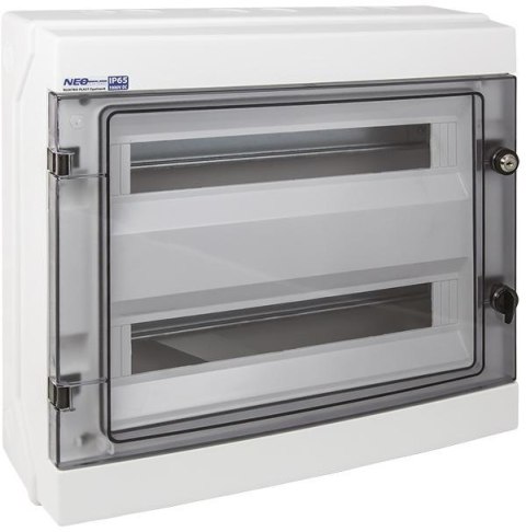 Rozdzielnica hermetyczna modułowa (500V AC, 1000V DC) 2x18 natynkowa (N+PE) IP65 RH-36/2 Rozdzielnica hermetyczna modułowa (500V AC, 1000V DC) 2x18 natynkowa (N+PE) IP65 RH-36/2