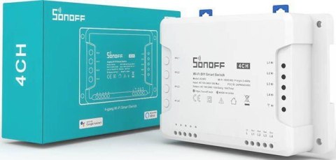 SONOFF sterownik 4-kanałowy 10A NO/NC/Beznapięciowy WiFi 4CHPROR3 SONOFF sterownik 4-kanałowy 10A NO/NC/Beznapięciowy WiFi 4CHPROR3