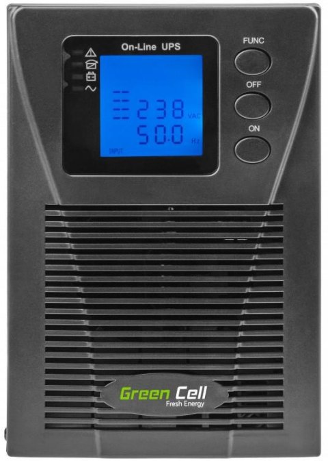 UPS ZASILACZ AWARYJNY Green Cell MPII 1000VA 900W Z WYŚWIETLACZEM LCD UPS17 UPS ZASILACZ AWARYJNY Green Cell MPII 1000VA 900W Z WYŚWIETLACZEM LCD UPS17
