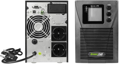 UPS ZASILACZ AWARYJNY Green Cell MPII 1000VA 900W Z WYŚWIETLACZEM LCD UPS17 UPS ZASILACZ AWARYJNY Green Cell MPII 1000VA 900W Z WYŚWIETLACZEM LCD UPS17