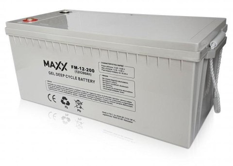 Akumulator żelowy, Maxx DEEP CYCLE 12-FM-200, 200Ah Akumulator żelowy, Maxx DEEP CYCLE 12-FM-200, 200Ah