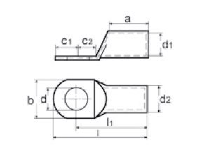 KOŃCÓWKA OCZKOWA MIEDZIANA CYNOWANA SE-01008 10mm2 M8 (10szt.) KOŃCÓWKA OCZKOWA MIEDZIANA CYNOWANA SE-01008 10mm2 M8 (10szt.)