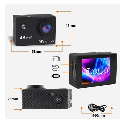 Kamera Sportowa 4K Wifi ORLLO XPRO-GO+ Kamera Sportowa 4K Wifi ORLLO XPRO-GO+