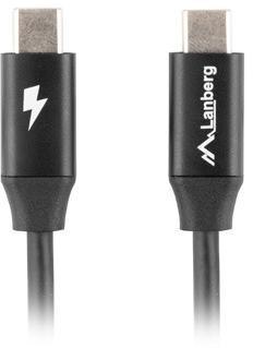 KABEL USB-C M/M 2.0 0,5M CZARNY PREMIUM QC 4.0 PD