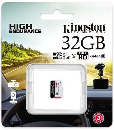 Karta pamięci Kingston High-Endurance microSD 32GB UHS-I U1 24/7 (rejestratory i monitoring) Karta pamięci Kingston High-Endurance microSD 32GB UHS-I U1 24/7 (rejestratory i monitoring)