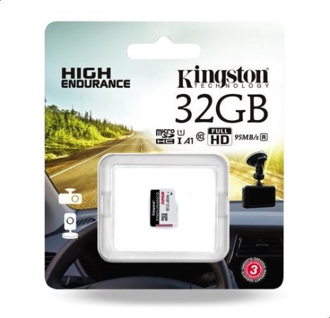 Karta pamięci Kingston High-Endurance microSD 32GB UHS-I U1 24/7 (rejestratory i monitoring) Karta pamięci Kingston High-Endurance microSD 32GB UHS-I U1 24/7 (rejestratory i monitoring)