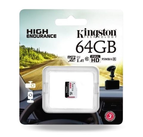 Karta pamięci Kingston High-Endurance microSD 64GB UHS-I U1 24/7 (rejestratory i monitoring) Karta pamięci Kingston High-Endurance microSD 64GB UHS-I U1 24/7 (rejestratory i monitoring)