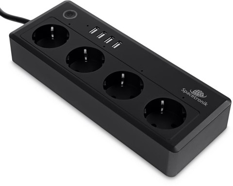 Listwa zasilająca Wi-fi z USB Spacetronik Smart Life SL-PS26 - CZARNA Listwa zasilająca Wi-fi z USB Spacetronik Smart Life SL-PS26 - CZARNA