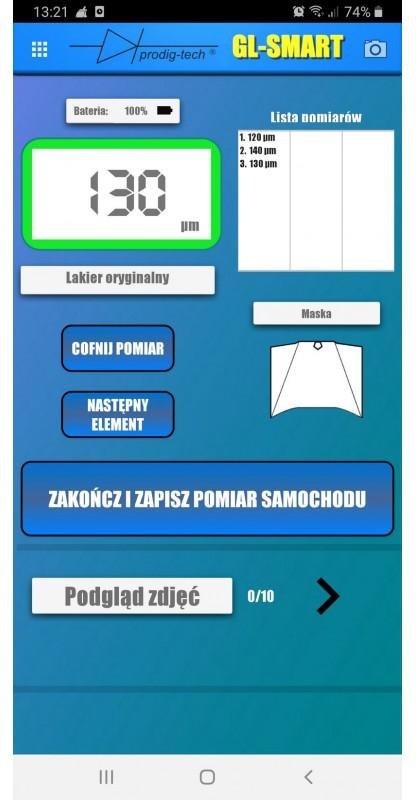MIERNIK GRUBOŚCI LAKIERU GL-SMART-2 MIERNIK GRUBOŚCI LAKIERU GL-SMART-2