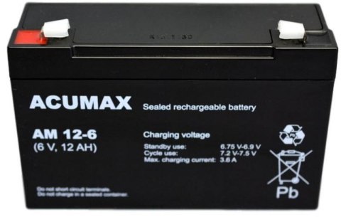 Akumulator ACUMAX 6V 12AH serii AM AM 12-6 Akumulator ACUMAX 6V 12AH serii AM AM 12-6