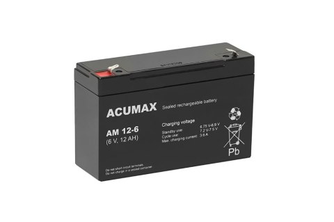 Akumulator ACUMAX 6V 12AH serii AM AM 12-6 Akumulator ACUMAX 6V 12AH serii AM AM 12-6