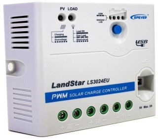 Regulator ładowania PWM, EPEVER LS3024EU 30A 12/24V + gniazdo USB