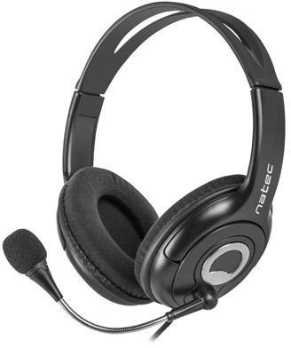 SŁUCHAWKI NAUSZNE STEREO NATEC BEAR 2 Z MIKROFONEM I REGULACJĄ GŁOŚNOŚCI CZARNE SŁUCHAWKI NAUSZNE STEREO NATEC BEAR 2 Z MIKROFONEM I REGULACJĄ GŁOŚNOŚCI CZARNE