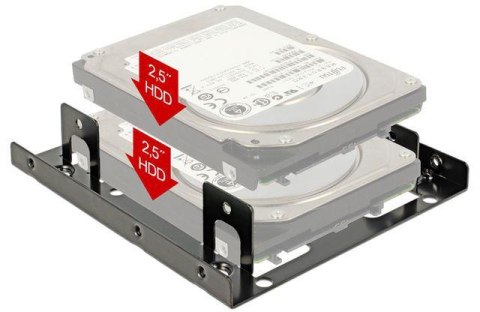 ADAPTER HDD / SSD SANKI 3.5 cala -> 2X2.5 cala HDD/SSD ADAPTER HDD / SSD SANKI 3.5 cala -> 2X2.5 cala HDD/SSD